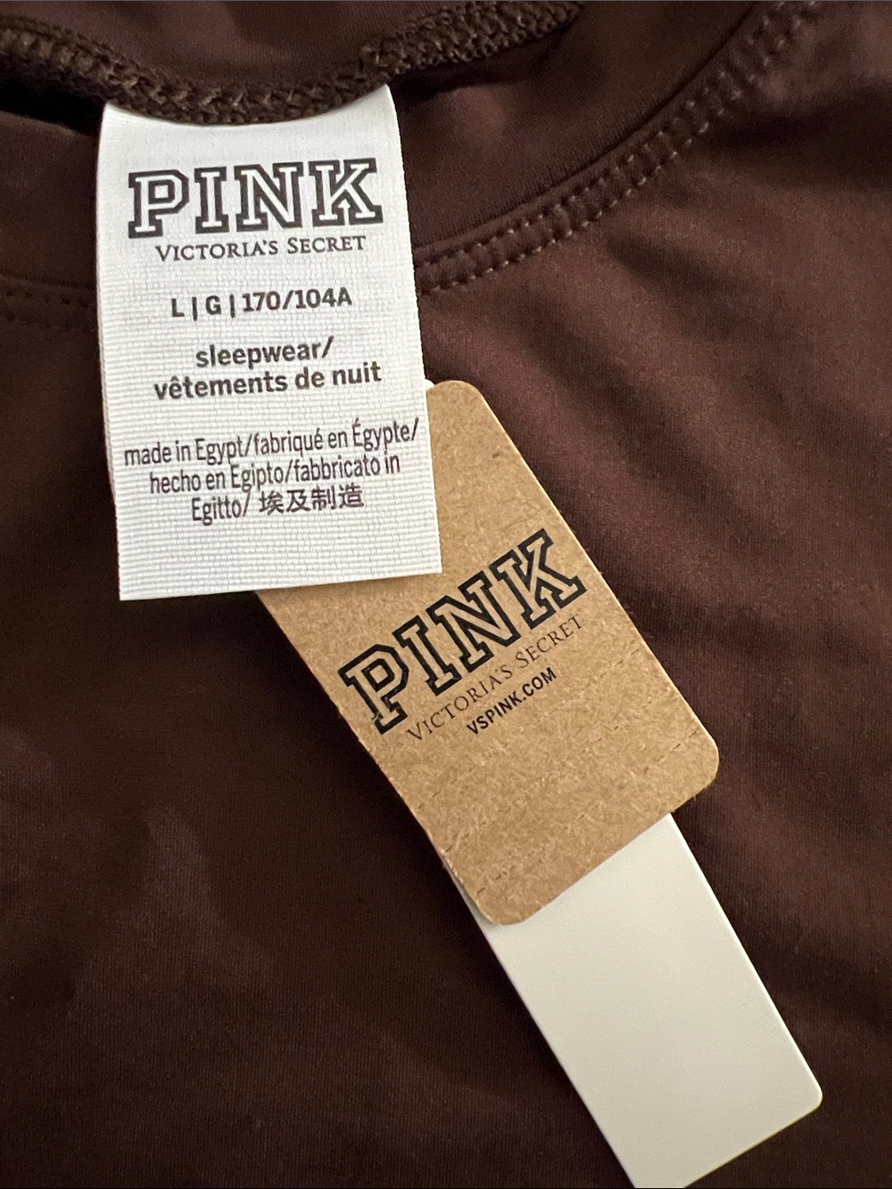 PINK Victoria's Secret Brown Sleepwear Top